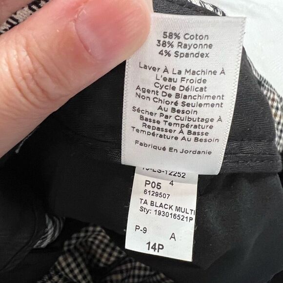 Talbots Hampshire Ankle Multicolor‎ Herringbone Print Career Dress Pants Sz 14P - Picture 6 of 9